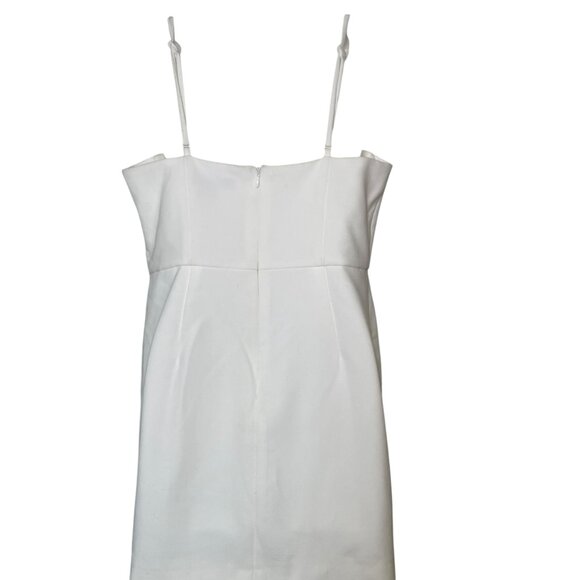 French Connection White Bustier Mini Dress Size 10 Adjustable Straps - Picture 4 of 7